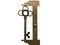 4 63mm Antique Bronze Three Loop Key Charms Metal Skeleton Keys